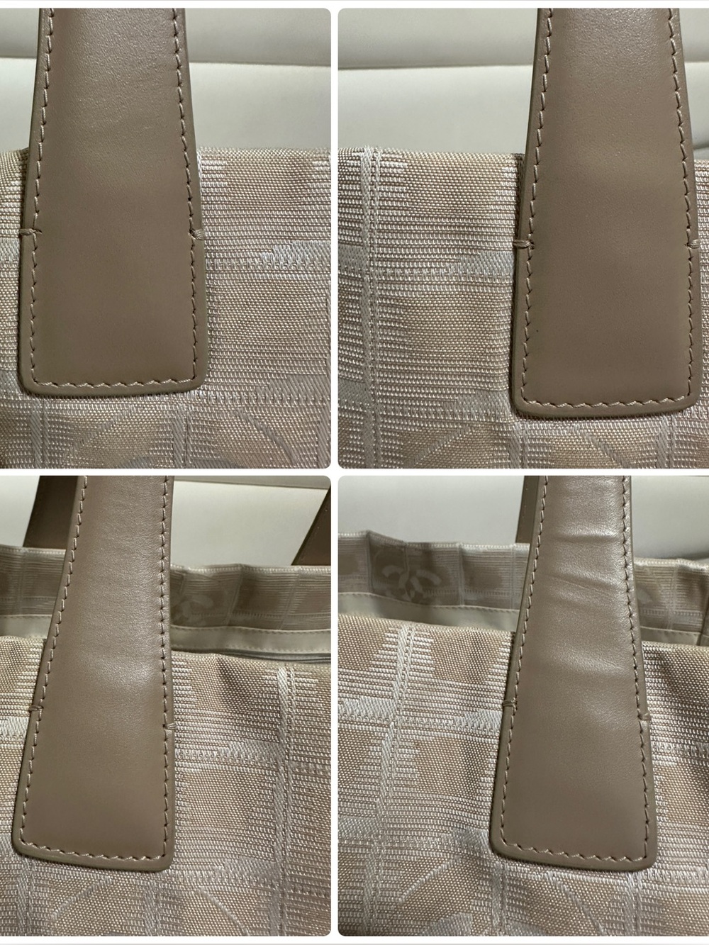 CHANEL Beige Tote Bag with Tan Handles - Picture 8 of 15